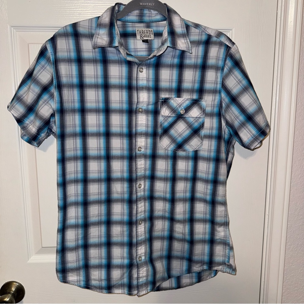 Threads&Heirs Shirt Blue/Gray/White S